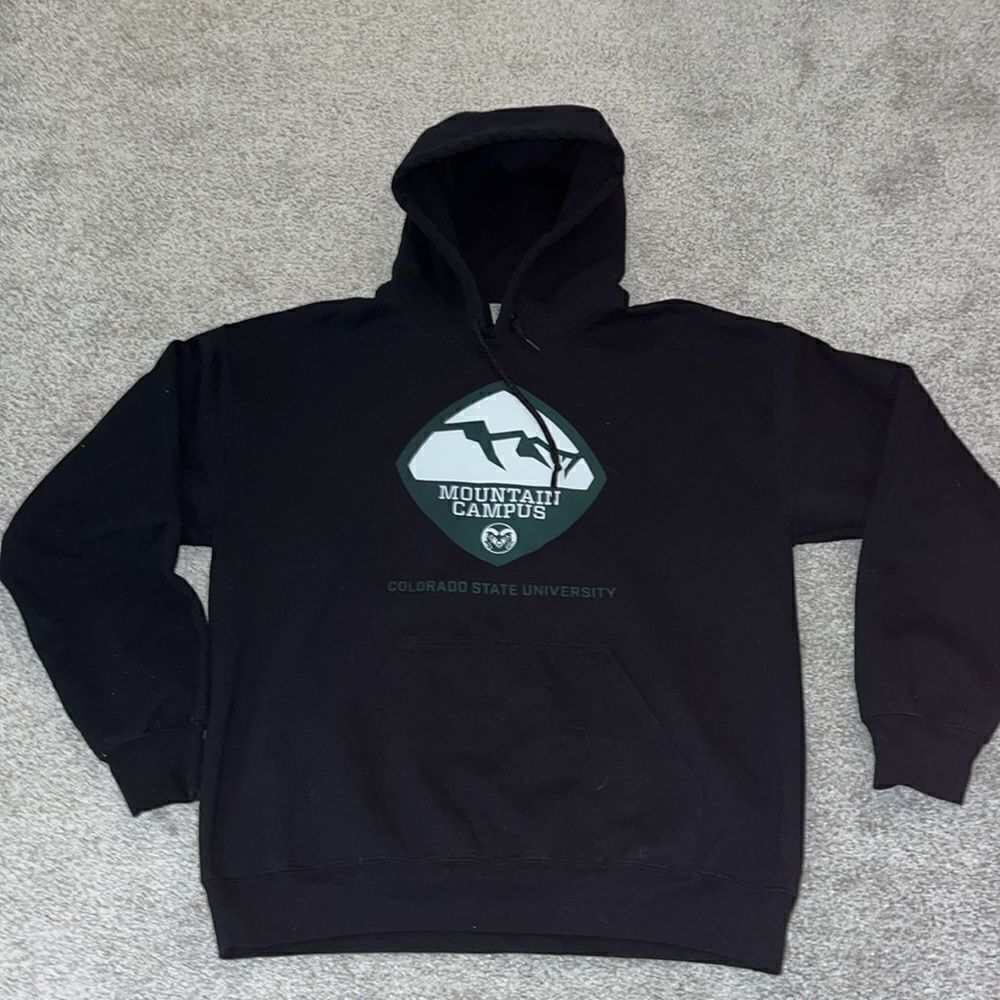 Black thick Colorado State Rams Cam the Ram Hooded hoodie sweatshirt M